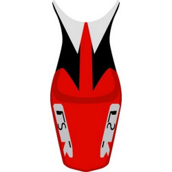 Saddle cover Bagster (2176D) Red/Black/Gris Clair/Black Letters Suzuki GSR600 06