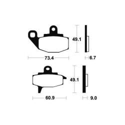 BENDIX MA102 organic brake pads 2