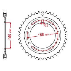 Steel crown JT 42 teeth not 525 type 3