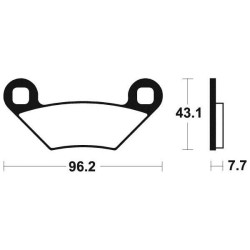 Brake plates metal fried Tecnium MO399