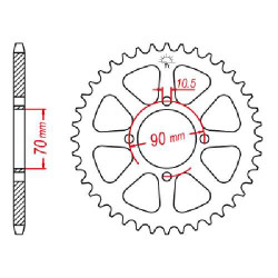 Steel crown JT 43 teeth not 520 type 1414