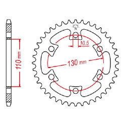 Steel crown JT 40 teeth not 530 type 1421
