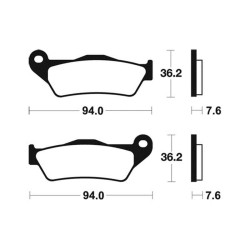 Brake plates metal fried Tecnium MO171
