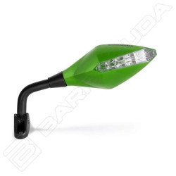 Rétroviseurs moto Barracuda RACE INDICATOR Vert