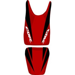 Housse de selle Bagster (2159K) Rouge/Noir/Lettres Blanches Honda CBR125 08-09