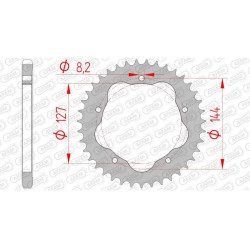 Steel crown AFAM 41 teeth not 525 type 50608K Ducati Hypermotard 796