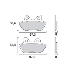 Plaquettes de frein moto sinter Brembo 07HD16SA