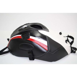 Tapis de réservoir Bagster blanc/noir/deco blanche/rouge/pointe carbone (1584L) BMW S1000RR