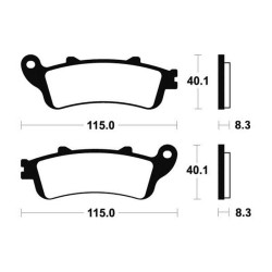 Brake plates metal fried Tecnium MSS235