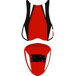 Housse de selle Bagster (2175J) Rouge/Blanc/Carbone/Lettres Rouges et Blanches Suzuki GSX600R 07