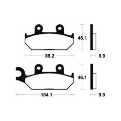 Plaquettes de frein métal fritté Tecnium MF150