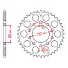 Couronne acier JT 40 dents pas 525 type 1332