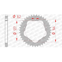 Couronne acier AFAM 36 dents pas 525 type 50608 Ducati 916 Biposto