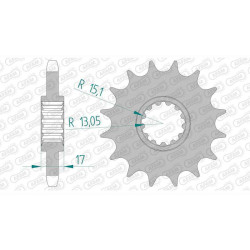 AFAM sprocket 17 teeth pitch 530 type 20603 Honda VF 750 C