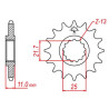 Pignon JT 16 dents pas 520 type 1581