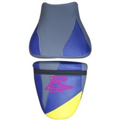Saddle cover Bagster (2035B) Citron/Violet/Acier/Letters Fuchsia Suzuki GSX750R 96