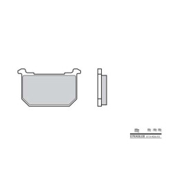 Plaquettes de frein organique BREMBO 07KA0608