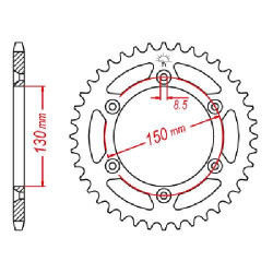 Couronne acier JT 50 dents pas 520 type 251