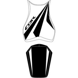 Saddle cover Bagster (2198B) White/Black/Black Letters Honda CBR1000RR 08-09