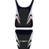 Saddle cover Bagster (2204E) Olive/Acier/Rouge Honda CBF600 N 10-11