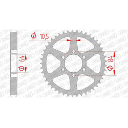AFAM steel crown 42 teeth not 530 type 14400 Suzuki GT 380