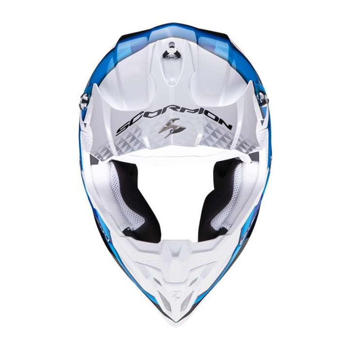 Casque cross Scorpion VX-16 EVO AIR GEM Blanc / Bleu