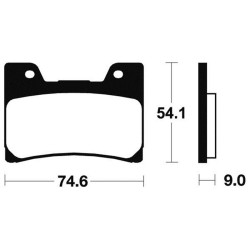 Brake plates metal fried Tecnium MF145