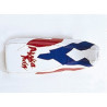 Saddle cover Bagster (2076J) White/Rouge/Violet Fonce/Red Letters Honda AFRICA TWIN XRV750 95/1996