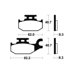 Plaquettes de frein avant TECNIUM MO 335 2