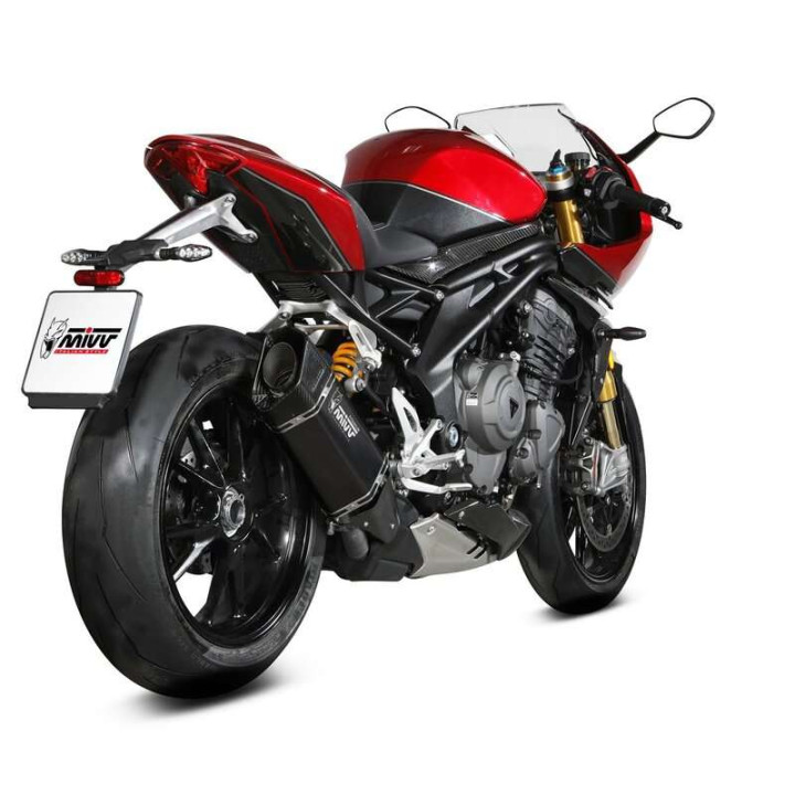 Mivv SR-1 Titanium black approved muffler (T.025.LR1TB) Triumph Speed Triple 1200RR/RS