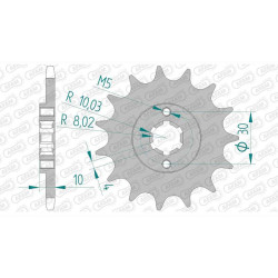 Pignon AFAM 12 dents pas 520 type 46203 Cagiva 125 Blues