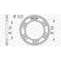 Alu Crown AFAM 43 teeth not 520 type 11618 Honda CBR 600 F