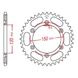 Couronne acier JT 48 dents pas 520 type 8