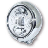 Phare moto leds 7 pouces HIGHSIDER HD-STYLE Type 2 Chrome