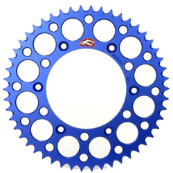 50-tooth blue Renthal anti-sludge sprocket Yamaha YZ125/250/450