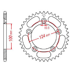Couronne acier JT 39 dents pas 525 type 744