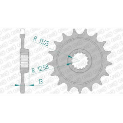 AFAM 17 teeth not 525 type 94902 Moto Morini 1200 Corsaro