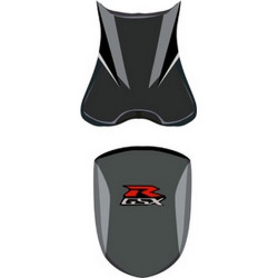 Saddle cover Bagster (2175A) Black/Nubuck Gris Clair/Argent/Red Letters Suzuki GSX-R600 06