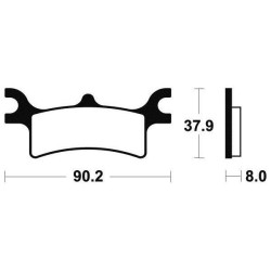 Brake plates metal fried Tecnium MOA287