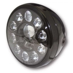7-inch LED motorcycle headlight HIGHSIDER RENO Type 1 Black