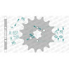 Pignon AFAM 13 dents pas 420 type 49102 Aprilia RS 50