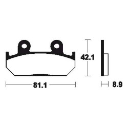 Brake pads motorcycle metal fried Tecnium MF93
