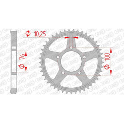 AFAM 45 tooth steel crown 530 type 92631 Yamaha YZF 1000 R1 SP