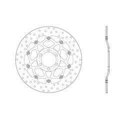 Disque de frein avant Brembo Série Oro 78B40842 Suzuki GSX-R 600/750 04-05 et GSX-R 1000 03-04