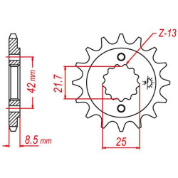 Pignon JT 14 teeth not 520 type 512