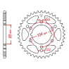 Steel crown JT 42 teeth not 520 type 1478