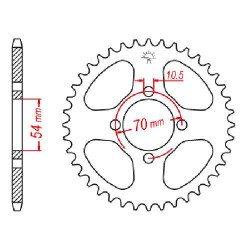 Steel crown JT 42 teeth not 428 type 1206