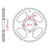 Steel crown JT 42 teeth not 428 type 1206