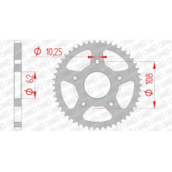 AFAM steel crown 50 teeth not 428 type 47201 Derbi GPR 125 Nude