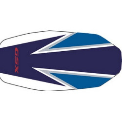 Housse de selle Bagster (2147C) Bleu Fonce/Blanc/Bleu/Lettres Rouge Suzuki GSX1400 04